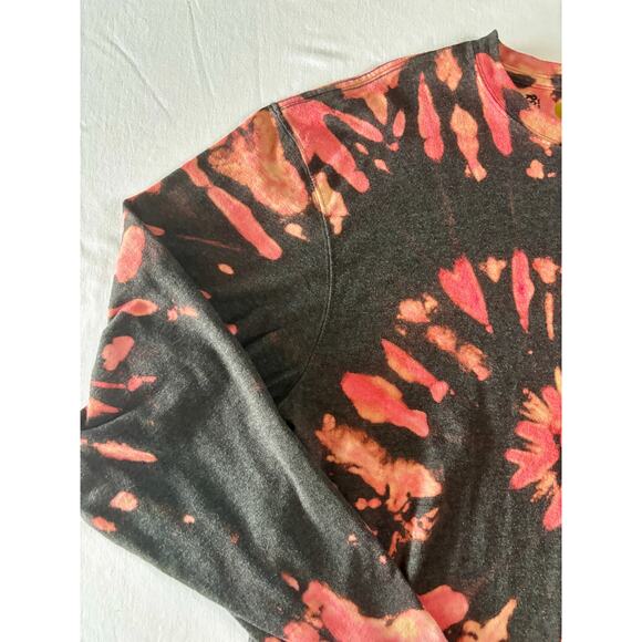 Reworked Carhartt Spiral Reverse Dyed Long Sleeve T-Shirt Black Pink Large K126 - Picture 3 of 15